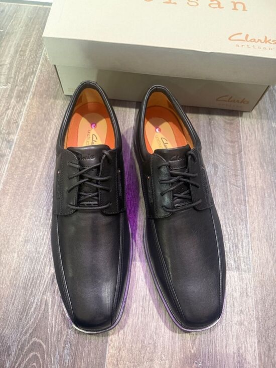 Clarks Un Kendric Way black leather dress shoe sz 13 main image 8
